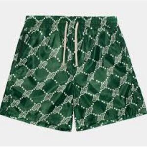 Maison Article Shoe Palace Green Patterned Paisley Men's Shorts Size Medium